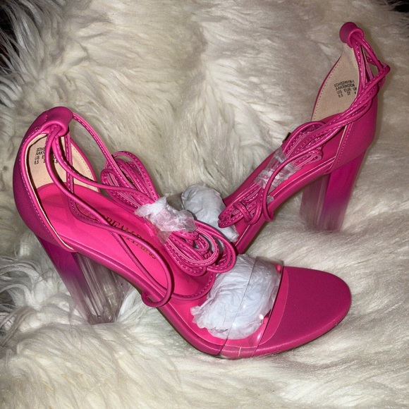 Lace Up Transparent Heel Sandal - Picture 8 of 11